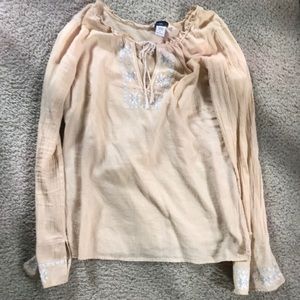 Vintage abercrombie top with rhinestone detail